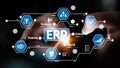 Comprehensive Overview of ERP System Integration in Modern Business Environments with Visual Elements Representing Royalty Free Stock Photo