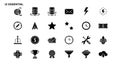 Collection of essential user interface icons for modern web and mobile application design isolated on white background Royalty Free Stock Photo