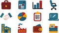 Hand-Drawn Business and Finance Icons Set Royalty Free Stock Photo