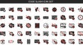 Code Error and Failure Icons Set Royalty Free Stock Photo
