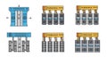 Data Center Power and Cooling System Vector Icons Set Royalty Free Stock Photo