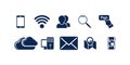 Collection of Internet Icons Vector Royalty Free Stock Photo