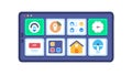 Comprehensive Smart Home Tablet Dashboard, vector design Generative AI Royalty Free Stock Photo