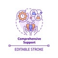 Comprehensive support concept icon