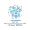 Comprehensive support turquoise concept icon Royalty Free Stock Photo