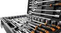 Comprehensive Tool Set with Sockets and Wrenches in Durable Case Royalty Free Stock Photo