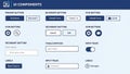 UI Components Template with Buttons, Icons, and Input Fields Royalty Free Stock Photo