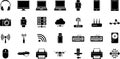 Modern Technology and Electronic Devices Icon Set Royalty Free Stock Photo