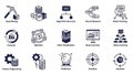 Data Science, Machine Learning, and AI Vector Icons Set Royalty Free Stock Photo