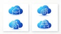 Cloud Computing and Data Management Vector Icon Set Royalty Free Stock Photo