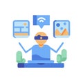 Comprehensive Virtual Environment Icon for Development Solutions Royalty Free Stock Photo
