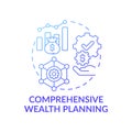 Comprehensive wealth planning concept icon