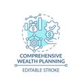 Comprehensive wealth planning concept icon