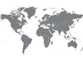 Detailed world map highlighting countries and borders Royalty Free Stock Photo