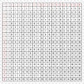 Comprehensive 20x20 Multiplication Table with Red Headers Royalty Free Stock Photo