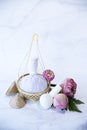 Compress ball, spa massage,Herbal Compress Ball with, Lotus Flower - Beauty Concept, spa theme object on white background