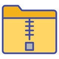 Compressed folder Isolated Vector icon which can easily modify or edit Royalty Free Stock Photo