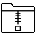 Compressed folder Isolated Vector icon which can easily modify or edit Royalty Free Stock Photo