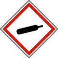 Compressed Gas Symbol Label On White Background