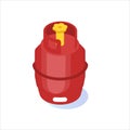 Compressed gas, tank balloon storages isometric icon. Royalty Free Stock Photo