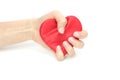 The Compressed heart. Royalty Free Stock Photo