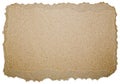 Compressed pressed paper cardboard torn edge isolated copyspace