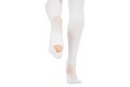 Compression Hosiery for surgery isolated on white. Medical stockings, tights for varicose veins therapy. Embolism Royalty Free Stock Photo