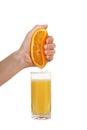 Compression orange hand