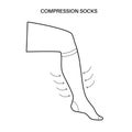 Compression stocking pressure Royalty Free Stock Photo