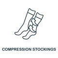 Compression Stockings line icon. Monochrome simple Compression Stockings outline icon for templates, web design and