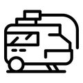 Compressor equipment icon, outline style