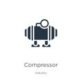 Compressor icon vector. Trendy flat compressor icon from industry collection isolated on white background. Vector illustration can