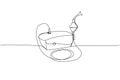 Compressor inhaler, nebulizer, medical supplies, equipment one line art. Continuous line drawing of medication, clinical