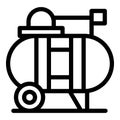 Compressor machine icon, outline style