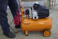 The compressor is portable for purging operations. Equipment for production