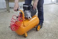 The compressor is portable for purging operations. Equipment for production