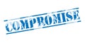 Compromise blue stamp Royalty Free Stock Photo