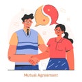 Compromise. Finding common ground and search for mutual agreement. Royalty Free Stock Photo