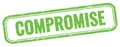 COMPROMISE text on green grungy vintage stamp Royalty Free Stock Photo
