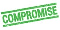 COMPROMISE text on green rectangle stamp sign Royalty Free Stock Photo
