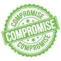 COMPROMISE text on green round stamp sign Royalty Free Stock Photo