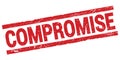 COMPROMISE text on red rectangle stamp sign Royalty Free Stock Photo