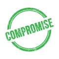 COMPROMISE text written on green grungy round stamp Royalty Free Stock Photo