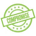 COMPROMISE text written on green vintage stamp Royalty Free Stock Photo