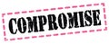 COMPROMISE text written on pink-black stamp sign Royalty Free Stock Photo