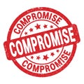 COMPROMISE text written on red round stamp sign Royalty Free Stock Photo
