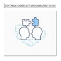 Compromising line icon Royalty Free Stock Photo