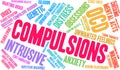 Compulsions Word Cloud Royalty Free Stock Photo