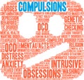 Compulsions Word Cloud Royalty Free Stock Photo