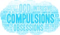 Compulsions Word Cloud Royalty Free Stock Photo